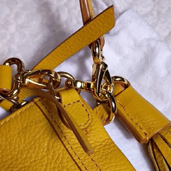 Banana Republic Mustard Leather Crossbody‎ Bag